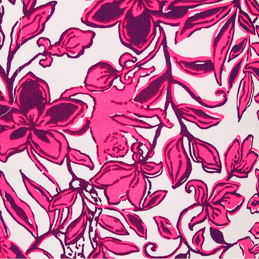 New Lilly Pulitzer GRETCHEN HIGH RISE 5" SHORT, ELDERFLOWER BLOSSOM LIL ESCAPE - Picture 5 of 8
